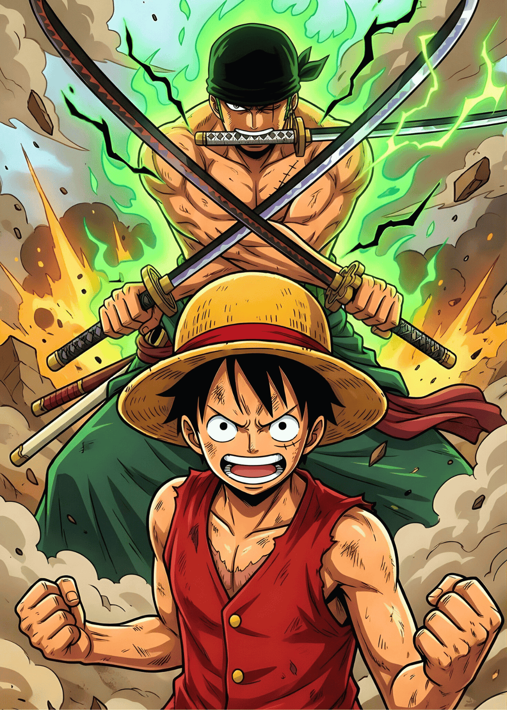 One Piece Luffy x Zoro