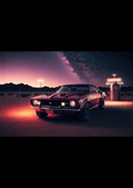 C022 - Muscle Car Metal Poster by Alumenarc