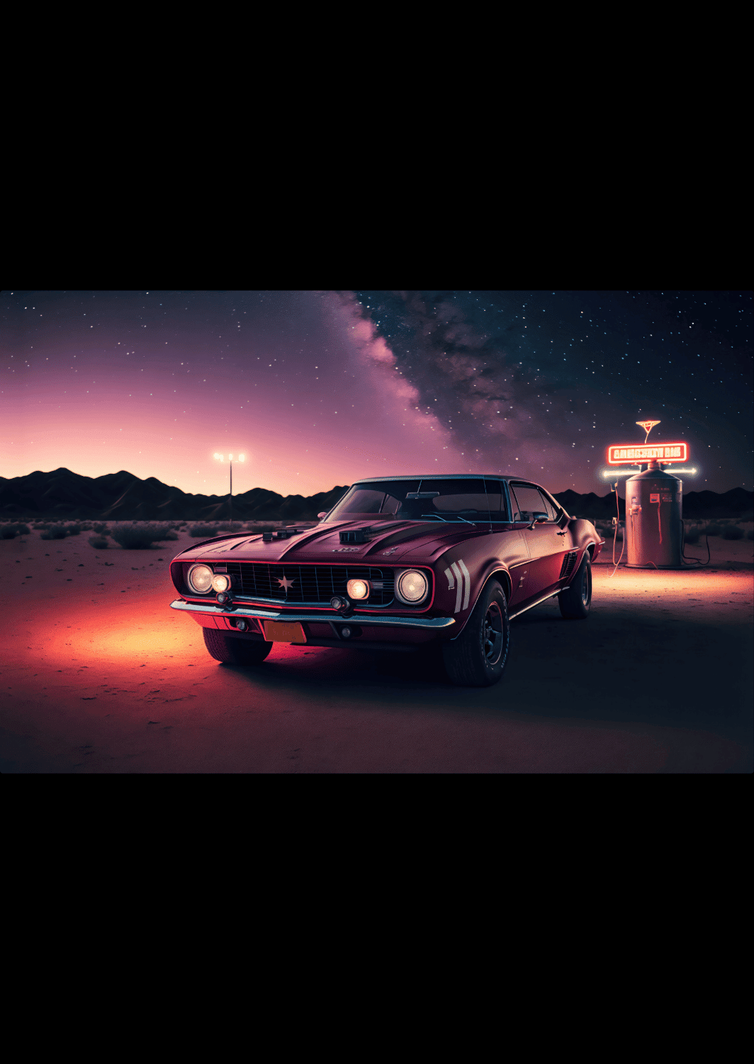 C022 - Muscle Car Metal Poster by Alumenarc