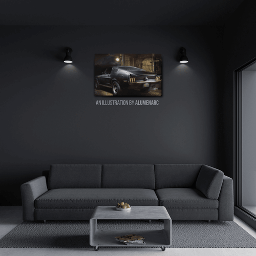 C047 - Bullit Back Metal Poster by Alumenarc
