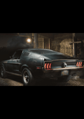 C047 - Bullit Back Metal Poster by Alumenarc