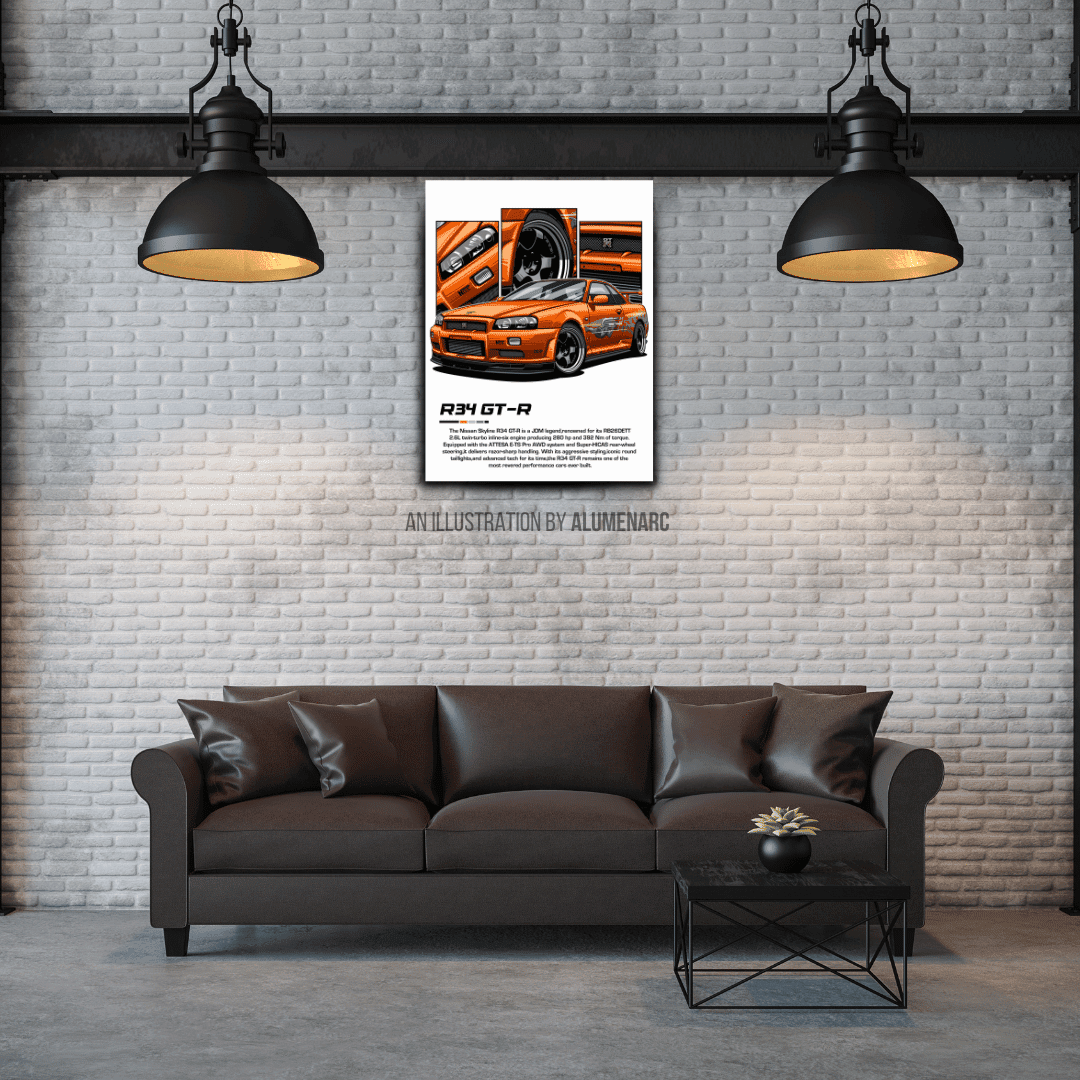 C113 - GT - R Metal Poster by Alumenarc