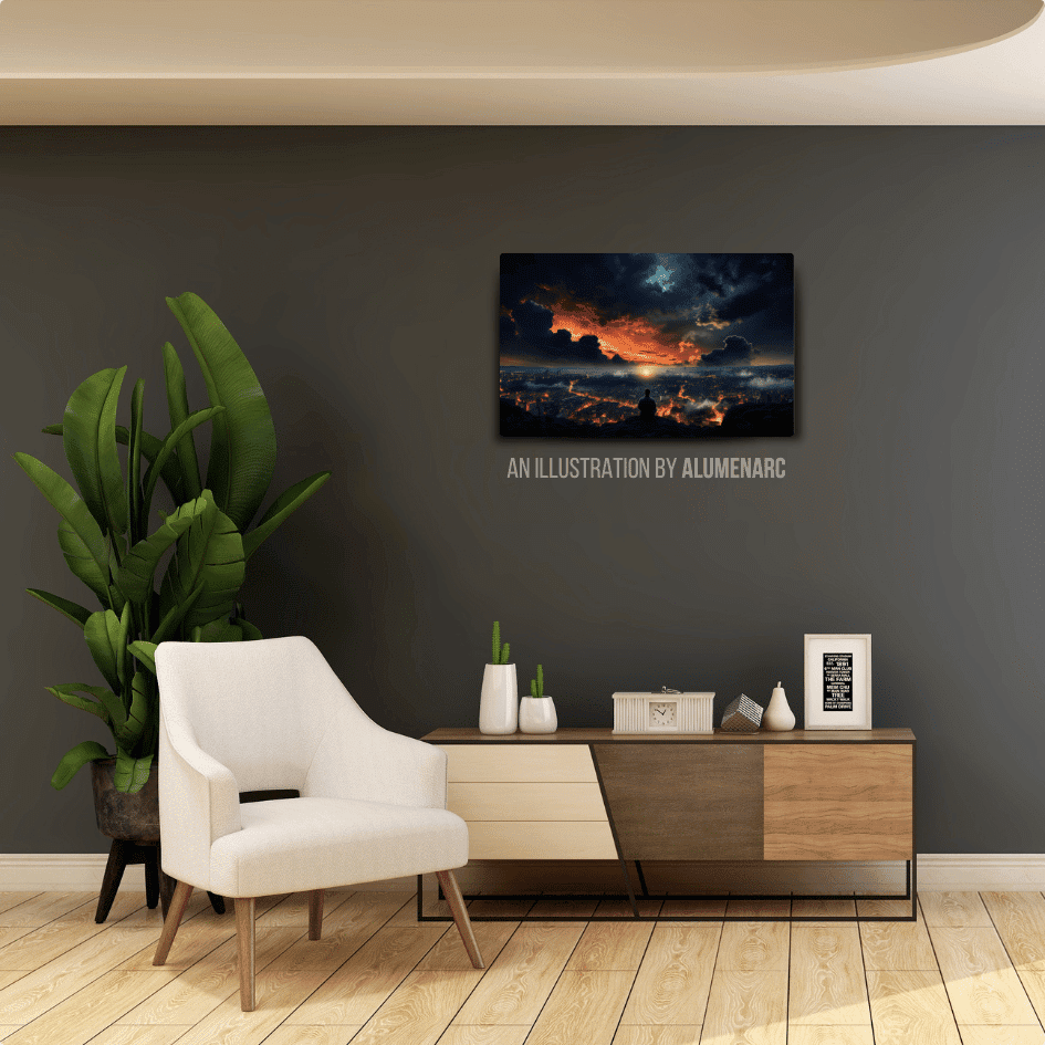 CAS039 - A Distant View Metal Poster by Alumenarc